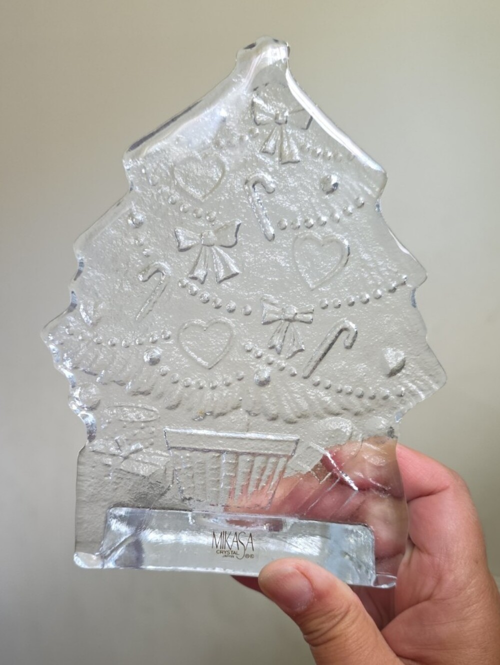 Mikasa Crystal Christmas Tree Votive Candle Holder Holiday Decor
